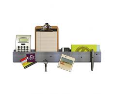 Magnetleiste U-Profil POCKET 56 x 7,5 x 2cm, farbig, inkl.6 Magnete - stylischer Wandorganizer, für Briefe, Schlüssel etc., Farben:weiß