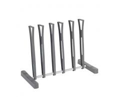 Wenko 6200080100 Stiefelregal Ares Stiefelhalter für 3 Paar Stiefel, ideal für Winterstiefel, Gummistiefel, Reitstiefel, pulverbeschichtetes Metall, weiß, 29 x 60 x 45 cm