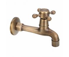 Vintage kaltem Wasser Wandgarderobe Wasserhahn Badezimmer WC Waschbecken Badewanne Wasserhahn aus Messing Garten Terrasse Mop Pool