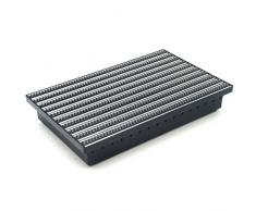 Schuhabstreifer Fußmatte Fußabtreter Alurost Bürste Bürstenstreifen 58,5x36,5 cm Grau