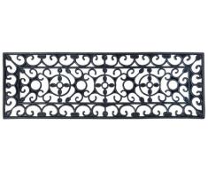 Esschert Design Schmutzfangmatte, Fußmatte in schwarz aus Gummi, rechteckig, Größe XS, ca. 75 cm x 25 cm