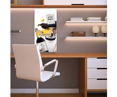 banjado - Magnettafel weiß Pinnwand 37x78cm Memoboard Whiteboard mit Motiv Franzose Jack Russel