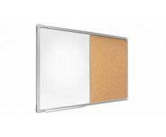 ALLboards Kombitafel aus Whiteboard und Kork Pinnwand mit Alurahmen 60x40cm