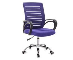 YFAH Bürostuhl,Einfacher Modischer Computerstuhl Schreibtischstuhl Ergonomischer Gegen Rückenschmerzen Chefsessel Lila Mesh-Breathable,Sponge