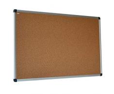 VISCOM Pinnwand Kork - 110 x 75 cm - Korkwand - Korktafel - Memoboard - Korkpinnwand mit Aluminiumrahmen, Weitere Größen Wählbar