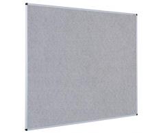 VIZ-PRO Pinnwand - Textil/Filz (grau) - mit Alurahmen - 90 x 60 cm