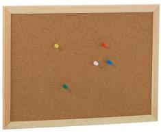 Idena 568021 Pinnwand, mit Holzrahmen, inklusive 2 Schrauben und 5 Pinnwandnadeln, 30 x 40 cm, 568021