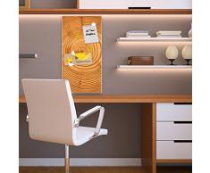 banjado - Design Magnetwand Memoboard 37x78cm Pinnwand Magnettafel mit Motiv Baumstamm