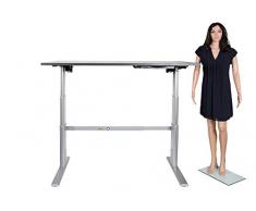 Ergonomischer Schreibtisch elektrisch höhenverstellbar | höhenverstellbarer Bürotisch Workstation Arbeitstisch Bürotisch Büromöbel (180 x 80 cm, Anthrazit)
