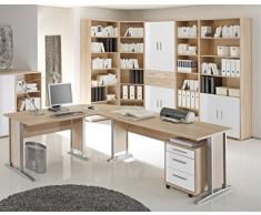 Arbeitszimmer Büro Komplettset OFFICE LINE 7-tlg. Sonoma / Weiß