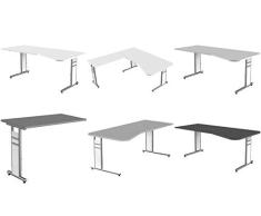 kerkmann 4104.1 Wangen-Schreibtisch Form 4 Anthrazit