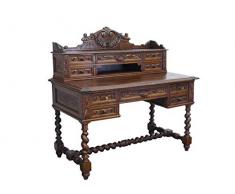 Antiker Sekretär mit Aufsatz aus Eiche | Jagd-Sekretär Schreibtisch | 3-teilig zerlegbar | B: 130 cm (9581)