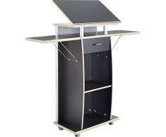 Germania 0469-58 Stehpult auf Laufrollen 0469, in anthrazit, 65-126 x 130 x 37 cm (BxHxT)
