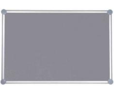 Pinnboard 2000, Textil, 100x150 cm, Farbe: grau