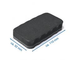 OfficeTree ® 5er-Set Whiteboard-Schwamm - schwarz - magnetisch - reinigt trocken und effektiv - befreit zuverlässig Schrift Zeichnungen an Whiteboard Flipchart Magnet-Pinnwand