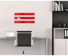 Sigel GL139 Glas-Magnetboard / Magnetleiste artverum rot 6,5 x 55 cm - weitere Farben