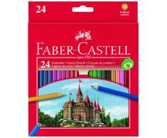 Faber-Castell 111224 - Farbstifte CASTLE Hexagonal, 24er Kartonetui