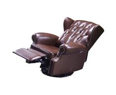 KUANDARGG Bürostuhl, Ergonomischer Schreibtischstuhl, Bürodrehstuhl mit Hoher Rückenlehne und gepolsterten Armlehnen, 360°Verstellbarer Chefsessel, Höhenverstellung und Wippfunktion, Brown