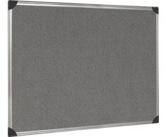 5 Star Premier Pinnwand mit Halterung und Aluminiumrahmen 900x600mm grau