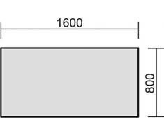 Elektrisch höhenverstellbarer Schreibtisch, 1600x800x680-1160, Weiß/Silber, Geramöbel