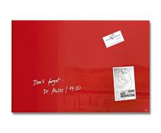 SIGEL GL122 Glas-Magnetboard 60 x 40 cm rot / Magnettafel Artverum - weitere Größen/Farben