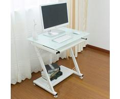 GWFVA Falten Sie den Tisch Desktop-Heimcomputertisch Computer-Schreibtisch aus gehärtetem Glas 750 * 500 * 750mm (Farbe: B)