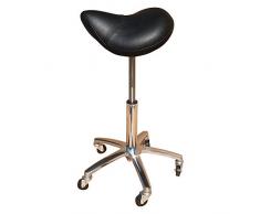 VAKON SALON - Ergonomischer Sattelhocker auf Rollen, höhenverstellbar von 55-75 cm - Drehhocker, Rollhocker, Praxishocker, Bürohocker Arbeitshocker