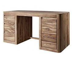 MASSIVMOEBEL24.DE Schreibtisch Sheesham 150x75x78 Smoked Cherry geölt Toronto #148 modern
