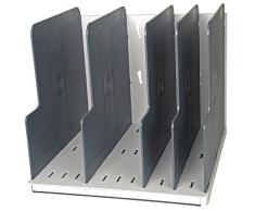 Exacompta 390740D Ablagesystem Modulotop - vertikal sorter mit 5 trennplatten Classic, lichtgrau/mausgrau