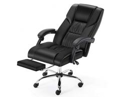 ADHKCF Ergonomischer Bürodrehstuhl aus PU-Leder mit hoher Rückenlehne und hoher Rückenlehne (Farbe : B)