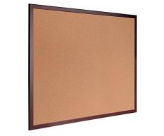 Bi-Office Earth - Korktafel mit Executive MDF Rahmen, Kirschen, Umweltfreundliche Pinnwand mit Naturkorkschicht, 60 x 45 cm
