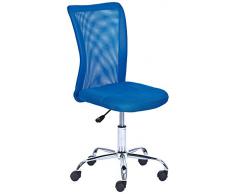 Links 99803154 Schreibtischstuhl für Kinder höhenverstellbar, Metallfuß Mesh PU, 43 x 56 x 88-98 cm, blau