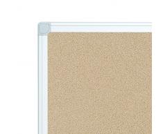 Bi-Office Earth - Umweltfreundliche Pinnwand, Korktafel mit Aluminiumrahmen, Hochwertige Naturkorkoberfläche - 90 x 60 cm