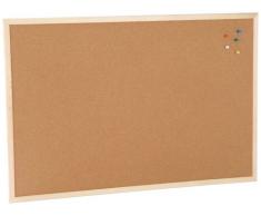 Idena Pinnwand mit Holzrahmen 60 x 90 cm - inkl. 5 Pinwandnadeln und 2 Schrauben, 568023