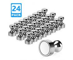 Temporaryt Neodym Magnete, 24 Stück Extrem Stark Metall Magneten 12 x 16mm - Edelstahl Kegelmagnete Pinnwand Magnete für Magnettafel, Whiteboard, Kühlschrank usw. mit Aufbewahrungs Box