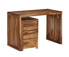 YiYueTrade Schreibtisch Massivholz Sheesham 110×50×76 cm