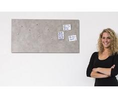 Magnet-Pinnwand mit Beton-Optik, Memoboard, Magnettafel, magnetisch; inkl. 10 Haft-Magnete