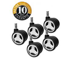 Heyne STABIL 5X Hartbodenrollen Race - Lauffläche Schwarz - 11 mm / 60 mm