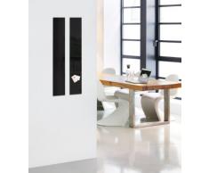 SIGEL GL100 kleines Glas-Magnetboard 12 x 78 cm schwarz / Magnetleiste Artverum - weitere Farben