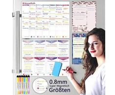 KYONANO Wochenplaner Abwischbar Magnetisch, Organisation Monatsplaner, Wochenplan Haushaltsplan, Magnetisches Whiteboard, Magnettafel Küche Kühlschrank (11STK/Set) …