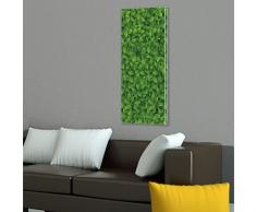 banjado - Design Magnetwand Memoboard 37x78cm Pinnwand Magnettafel mit Motiv Grüne Blätter