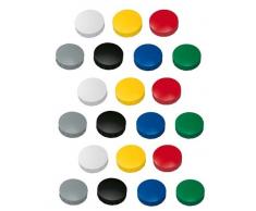 30x Magnete, farbig sortiert Ø 32mm, Haftmagnete für Whiteboard, Kühlschrankmagnet, Magnettafel, Magnetwand, Magnet Rund (30er Pack, farbig sortiert)