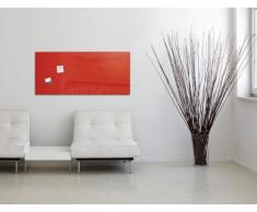 SIGEL GL147 Premium Glas-Whiteboard 91x46 cm rot / Glas Magnettafel / Sicherheitsglas / TÜV geprüft / Magnetboard Artverum - weitere Farben/Größen