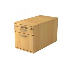 Rollcontainer DR-Büro Serie VTC - 43 x 80 x 51-6 Farben - abschließbar - mit Hängeregister-Auszug, Farbe Büromöbel:Buche