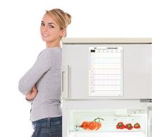 CKB Ltd 7 Tage Magnetic FAMILY PLANNER Fridge Board / Platz für bis zu 6 Personen und Zeitschlitze für Morgen, Nachmittag und Abend / Tafellöscher, Reiniger Wochen-Planer Magnettafel Erinnerungsfolie Für Kühlschrank Board