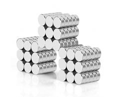 Wukong Neodym Magnete 8x3 mm 108 Stück Mini Magnete Extrem Stark Sehr Starke Magnete für Glas-Magnetboards, Magnettafel, Whiteboard, Tafel, Pinnwand, Kühlschrank, und vieles mehr