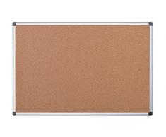 Bi-Office Korktafel Maya, Mit Aluminiumrahmen, Hochwertige Naturkorkoberfläche, Pinnwand, 120 x 90 cm