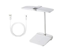 GYP Wiederaufladbare LED-Augenpflege Studenten Kinder Lesepult Schlafzimmer Nachttischlampe Noten-Schalter kleine Tischlampe ( Farbe : Weiß )