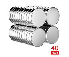 Neodym Magnete, 10 x 3 mm Kühlschrankmagnete Starke runde Magnete Whiteboard-Magnete Für Pinnwand, Anschlagtafel, Kühlschrank, Bildmagnet 40 Stück Mit Box