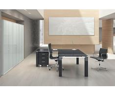 Bralco Chefschreibtisch Jet EVO, Winkelschreibtisch, Glasschreibtisch, Design Arbeitszimmer, Chefzimmer, Exklusive Büromöbel